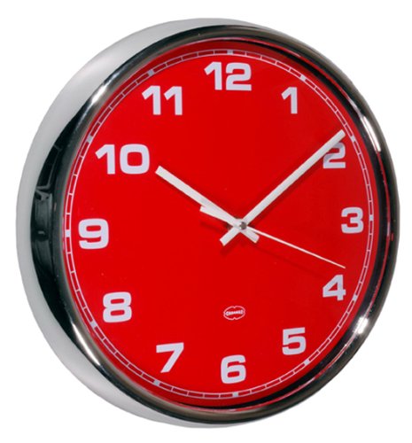 Cabanaz - Reloj de pared, color rojo