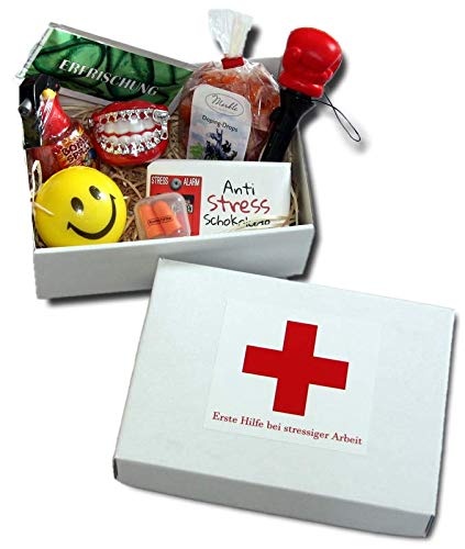 Caja de regalo para primeros auxilios en el trabajo estresante, regalos divertidos, empresas de oficina, colegas de regalo divertidos, caja de regalo antiestrés