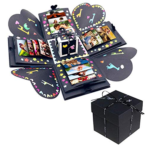Caja sorpresa creativa, álbum de fotos de bricolaje, álbum de recortes, cajas de regalo plegables, caja de memoria plegable hecha a mano para cumpleaños, día de San Valentín, aniversario de boda Caja sorpresa creativa, álbum de fotos de bricolaje, álbum de recortes, cajas de regalo plegables, caja de memoria plegable hecha a mano para cumpleaños, día de San Valentín, aniversario de boda