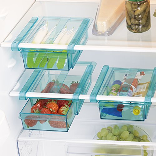 Cajón de sujeción, transparente para almacenamiento de los alimentos pequeños y sueltos, 20,5 x 15 x 7 cm