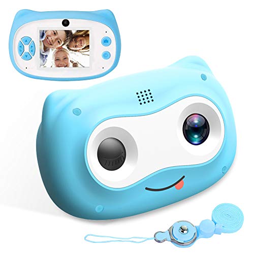 Cámara de Fotos Niños, 24MP Camara Fotos Infantil Cámaras Digitales Niños Multifuncional Portátil Recargable Doble Lente Cámaras Compactas Digitales con FHD de 1080P Video, Regalo para niños y niñas