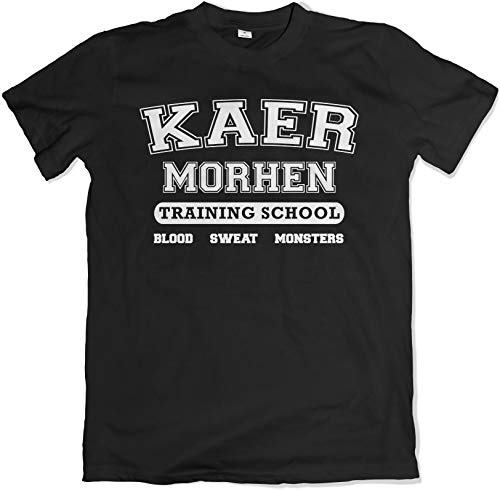 Camiseta, diseño con texto "Kaer Morhen Training" negro M