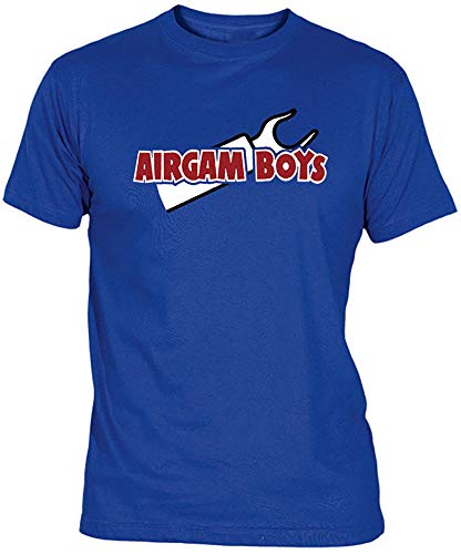 Camisetas EGB Camiseta AirgamBoys Adulto/niño ochenteras 80´s Retro (9-11 años, Azulón)