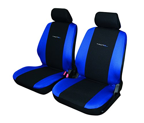 Carfactory - Funda de asiento delantera universal para coche, modelo DAYTONA, color azul, 4 piezas.