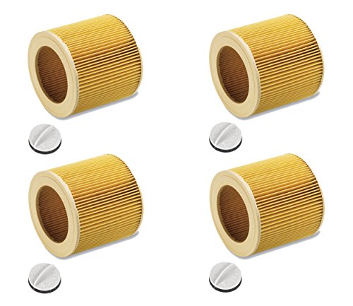 Cartuchos Filtro para aspiradora en húmedo/seco húmedo Aspiradora Kärcher A 2204 2254 2101 2201 wd2 WD3 MV2 MV3 wd2.200 wd3.500 P WD 3.200, WD 3.300 M, WD 3.500 P como 6.414 – 552.0 4 pcs Cartuchos Filtro para aspiradora en húmedo/seco húmedo Aspiradora Kärcher A 2204 2254 2101 2201 wd2 WD3 MV2 MV3 wd2.200 wd3.500 P WD 3.200, WD 3.300 M, WD 3.500 P como 6.414 – 552.0 4 pcs