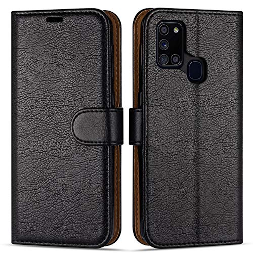 Case Collection Funda de Cuero para Samsung Galaxy A21s (6,5") Estilo Cartera con Tapa abatible y Ranuras para Dinero y Tarjeta de crédito para Samsung Galaxy A21s Funda