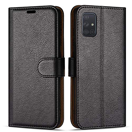 Case Collection Funda de Cuero para Samsung Galaxy A51 5G (6,5") Estilo Cartera con Tapa abatible y Ranuras para Dinero y Tarjeta de crédito para Samsung Galaxy A51 5G Funda