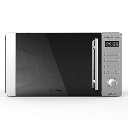 Cecotec Microondas ProClean 5120 Inox. 700 W, Grill 800 W, Capacidad 20 L, Revestimiento Ready2Clean para mejor Limpieza, Tecnología 3DWave, 8 Programas, Diseño Frontal Puerta Espejo Cecotec Microondas ProClean 5120 Inox. 700 W, Grill 800 W, Capacidad 20 L, Revestimiento Ready2Clean para mejor Limpieza, Tecnología 3DWave, 8 Programas, Diseño Frontal Puerta Espejo