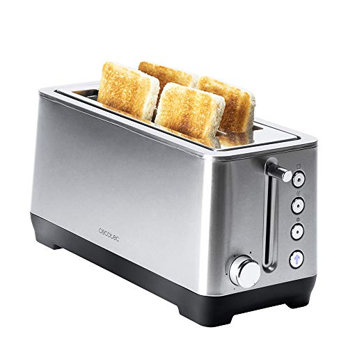 Cecotec Tostadora BigToast Extra Double. 2 Ranuras largas Extra Anchas, Potencia 1600 W, 4 Funciones preconfiguradas, 6 Niveles de Potencia Cecotec Tostadora BigToast Extra Double. 2 Ranuras largas Extra Anchas, Potencia 1600 W, 4 Funciones preconfiguradas, 6 Niveles de Potencia