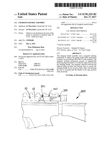 Charging handle assembly: United States Patent 9791225 (English Edition)