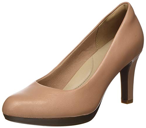 Clarks Adriel Viola, Zapatos de Tacón Mujer, Beige (Praline Leather Praline Leather), 39 EU