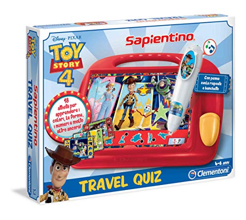Clementoni - Sapientino Travel Quiz-Disney Toy Story 4, Multicolor, 16233