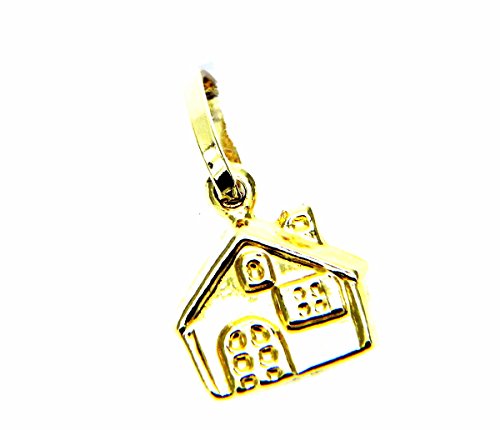 colgante oro amarillo 18 kt colgante Mini Casa – Casa Charms para mujer chica niños