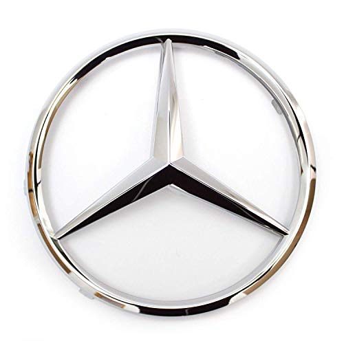 Compatible Escudo Delantero & Trasero Plata Emblema 90 mm C-Class B-Class E-Class S-Class GLK ML