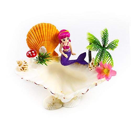 Conchas de mar Naturales Cenicero de Sirena de Dibujos Animados Soporte de jabón Decoración náutica Artesanía Caja de Almacenamiento de Joyas DIY Decoraciones de Boda en la Playa 02 Conchas de mar Naturales Cenicero de Sirena de Dibujos Animados Soporte de jabón Decoración náutica Artesanía Caja de Almacenamiento de Joyas DIY Decoraciones de Boda en la Playa 02