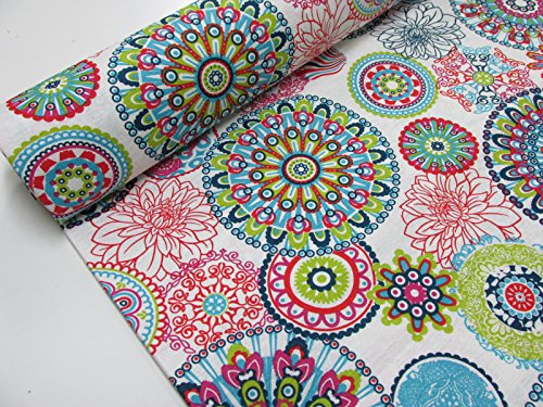 Confección Saymi Metraje 2,45 MTS Tejido loneta Estampada Ref. Mandala Azul, con Ancho 2,80 MTS. Confección Saymi Metraje 2,45 MTS Tejido loneta Estampada Ref. Mandala Azul, con Ancho 2,80 MTS.