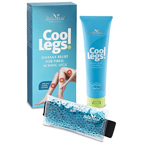 COOL LEGS BELLE AZUL - Gel de alivio instantáneo para piernas cansadas y doloridas - Mejora la circulación y el malestar muscular - Efecto frío antiinflamatorio y refrescante - Incluye bolsa de gel / 100 ml.