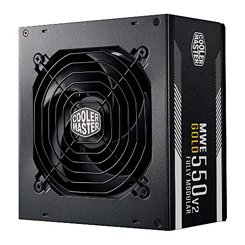 Cooler Master MWE 550 Gold-v2 Completamente Modular, administración de Cables Completamente Modular 550W 80 Plus Gold Fuente de alimentación para PC