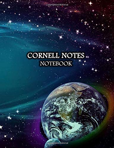 Cornell Notes Notebook: Galaxy Taking System College Ruled Lined Paper Journal with Recall and Note Column For School and University | Beautiful Planet Print
