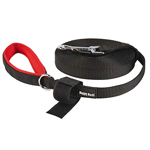 Correa Perro Larga 10m de Adiestramiento Grandes Medianos con Mango Suave Acolchado Antideslizante Nylon No es fácil Anudar Resistente a Masticar (Negro,M) Correa Perro Larga 10m de Adiestramiento Grandes Medianos con Mango Suave Acolchado Antideslizante Nylon No es fácil Anudar Resistente a Masticar (Negro,M)