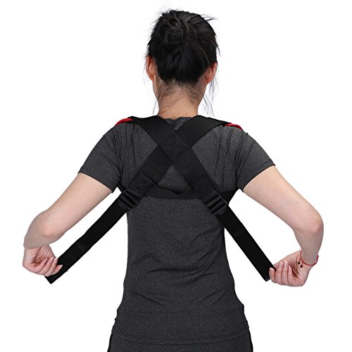 Corrector de postura para mujeres y hombres - Entrenador totalmente ajustable de la parte superior de la espalda - Mejora los hombros encorvados y encorvados - para un máximo apoyo