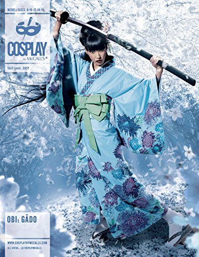 Cosplay por MCCALL 's Gago OBI Kimono/para Hombre con Mangas y OBIS Independiente, Multicolor, tamaños 8 – 16