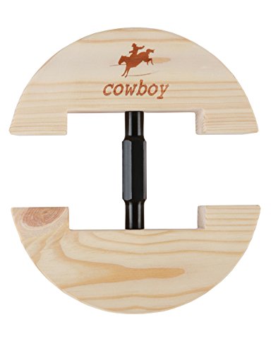 Cowboy - Colorida horma de sombrero ajustable y resistente. Pequeño tamaño 16,5 cm a 24,1 cm - Gran tamaño 19 cm a 26,9 cm, negro