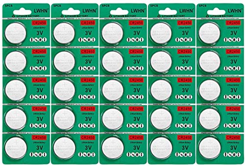 CR2450 3v Lithium Battery CR 2450 Coin Cell Battery With Capacity 650mAh 25 Pack For Led Candles