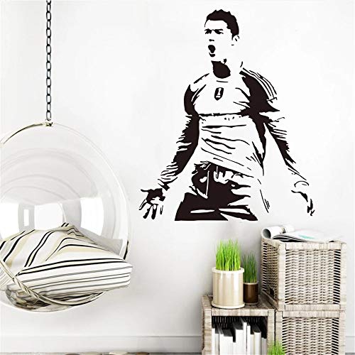 Cristiano Ronaldo Football Star Regalo de cumpleaños Etiqueta de la pared | Etiqueta de la pared de la cocina y el comedor Vinilo Decoración del hogar