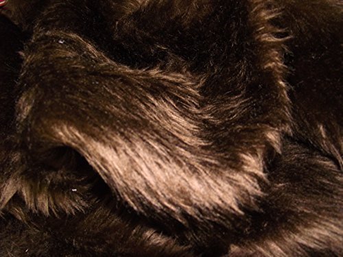CRS Fur Fabrics Material de Tela de Piel sintética DK Color marrón