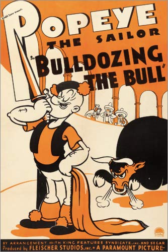 Cuadro de PVC 60 x 90 cm: Popeye - Bulldozing The Bull de Entertainment Collection