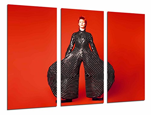 Cuadros Camara Poster Fotográfico David Bowie, Pantalones Famosos, Rojo Tamaño total: 97 x 62 cm XXL, Multicolor