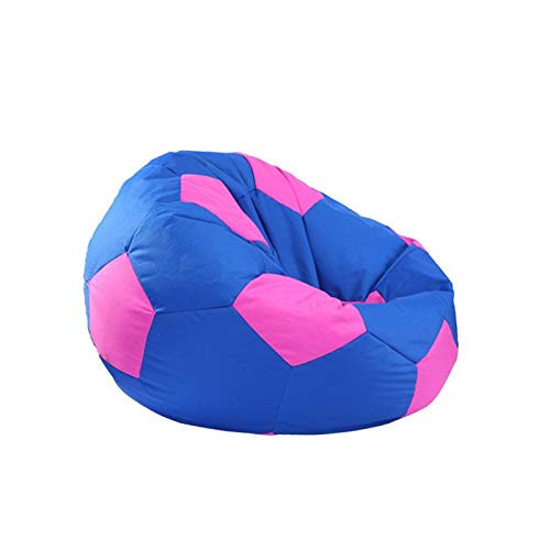 Cubierta de silla de bea de almacenamiento de almacenamiento de peluche extra grande - Para almacenamiento de juguetes para niños - Fútbol impermeable impreso Silla sin relleno ( Color : Blue 80cm 2 )
