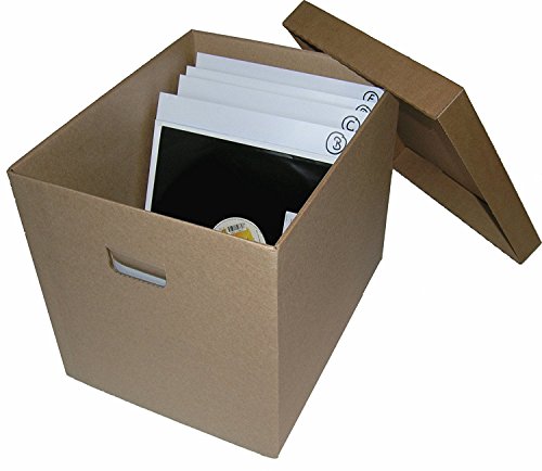 CUIDATUMUSICA Caja DE CARTÓN Solido para Guardar 100-125 Discos DE Vinilo LP/Ref.2032
