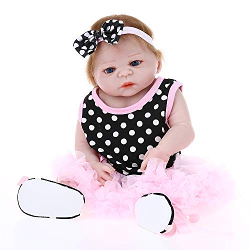 Decdeal - Reborn Muñeca Bebé Niña de Silicona con Ropa, 22 Pulgadas 55cm Decdeal - Reborn Muñeca Bebé Niña de Silicona con Ropa, 22 Pulgadas 55cm