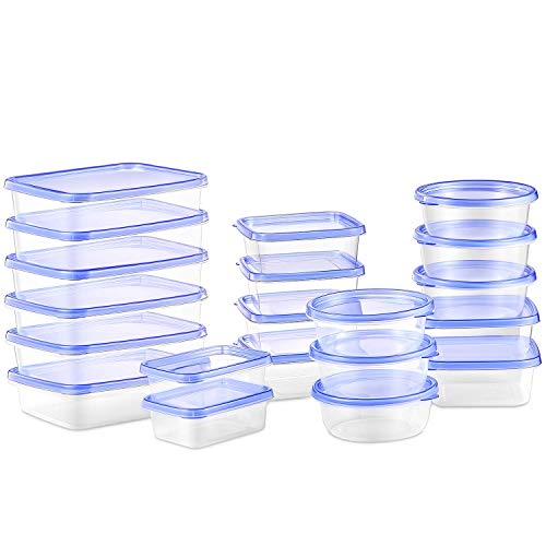 Deik Recipientes para Alimentos con Tapa, Conjunto Apilable de 20 Piezas, Sin BPA, Certificado LFGB, Apta para Lavavajillas y Microondas, Tamaño Diverso Deik Recipientes para Alimentos con Tapa, Conjunto Apilable de 20 Piezas, Sin BPA, Certificado LFGB, Apta para Lavavajillas y Microondas, Tamaño Diverso