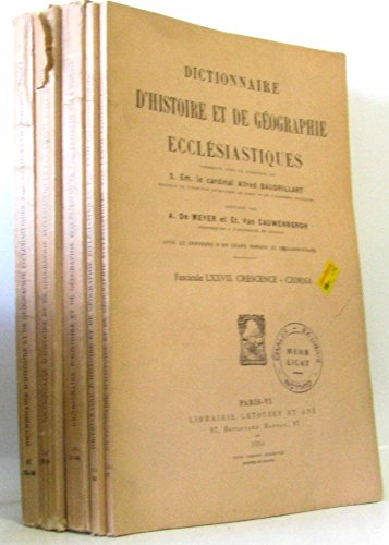 Dictionnaire d'histoire et de géographie ecclésiastiques lot de 5 fascicules: 33-34; 53-54; 57-58; 63; 77