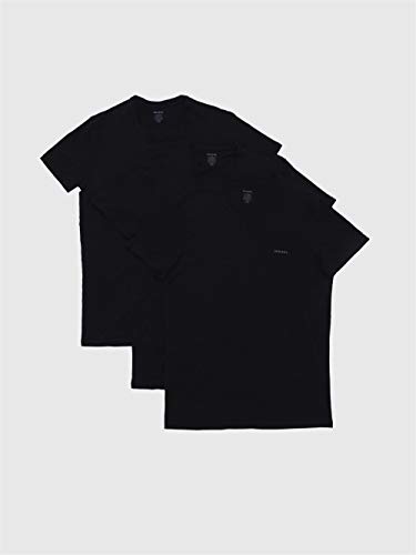 Diesel 3 Pack Camiseta para Hombre, Cuello Redondo, UMTEE-JAKETHREEPACK - selección de Color: Colour: Black | Size: Medium