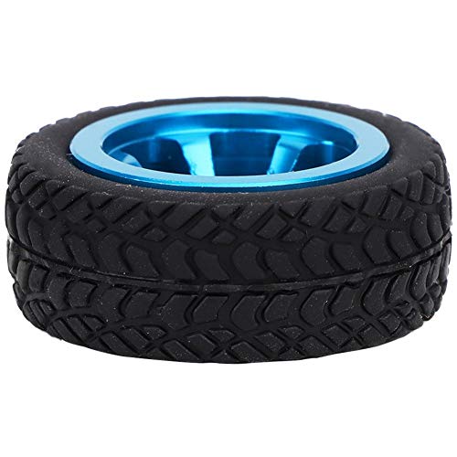 Dilwe Neumáticos de Ruedas RC, Accesorios para Modelos de Automóviles Material de Neumáticos de Goma Compatible para WLtoys 1/28 RC K969 K989 K999 P929 4WD Short Pool Drift Off-Road Rally(Azul)