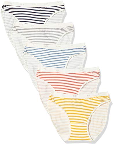 Dim Slip Les Pockets Coton X5 Pantalones, Multicolor (Lot Rayures Rétro 8yq), 36 (Talla del Fabricante: 36/38) (Pack de 5) para Mujer