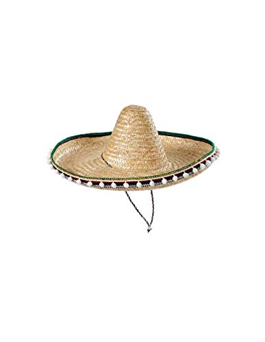 DISBACANAL Sombrero Mejicano de Paja 45cm - Beige, -