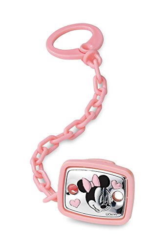 Disney Baby - Minnie Mouse - Clip para chupete con cadena chupete - Detalles en plata