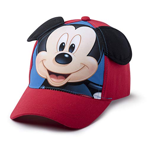 Disney Mickey Mouse Ears Baseball Cap Hat, Boys Ages 2-5, Red, Blue