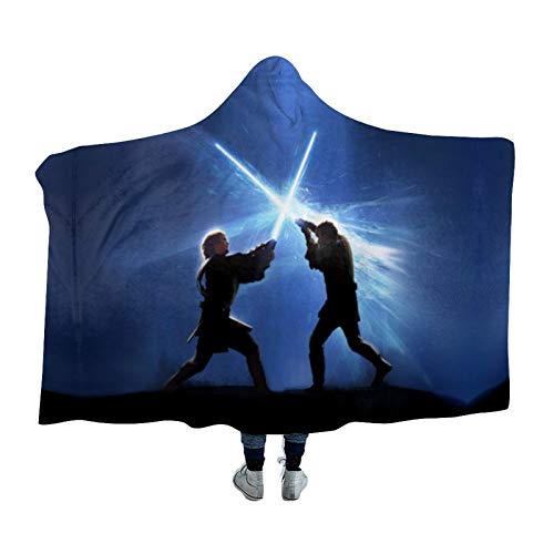 DONL9BAUER Manta portátil Star Space Wars Obi-wan Kenobi, Skyw-alkers ropa de cama sudadera con capucha cálida para adultos niños y adolescentes