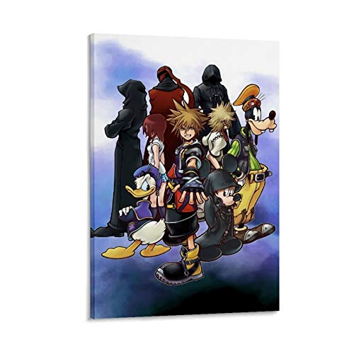 DRAGON VINES Kingdom Hearts 2 números Sora Donald Duck Mickey Goofy Anime - Póster decorativo para Halloween, 50 x 75 cm