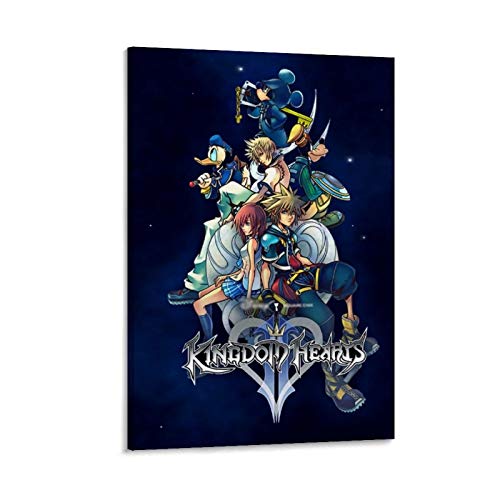 DRAGON VINES Kingdom Hearts 2 PosterDonald Duck Mickey Goofy Chain of Memories, impresión artística sobre lienzo para decoración del hogar, 30 x 45 cm