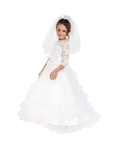 Dress Up America Traje de novia de novia de ensueño para niñas, talla pequeña 4 (3-4 años)