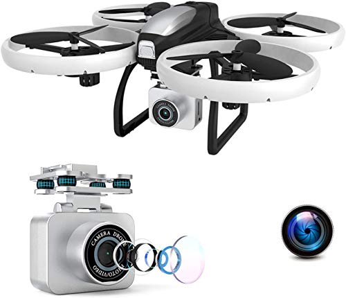 EACHINE E020, Drone con Camara 4k, Seguimiento de Vuelo Drone LED WiFi FPV Transmisión en Tiempo Real 13 Minutos Batería Grande Cubierta Protectora Alarma de Batería Baja