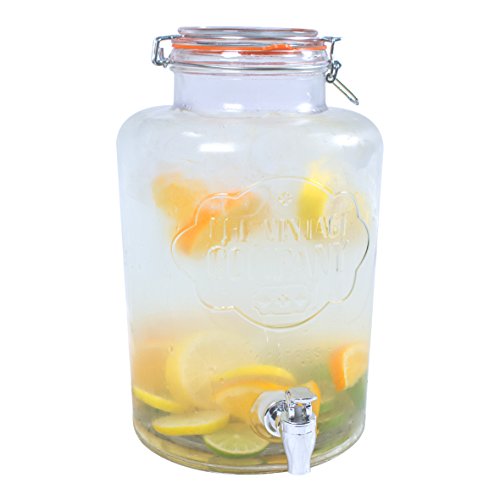 El Vintage Empresa 7,6 L 22 X 22 X 35 cm Jumbo dispensador de Bebidas de Cristal con Cierre hermético y Grifo El Vintage Empresa 7,6 L 22 X 22 X 35 cm Jumbo dispensador de Bebidas de Cristal con Cierre hermético y Grifo