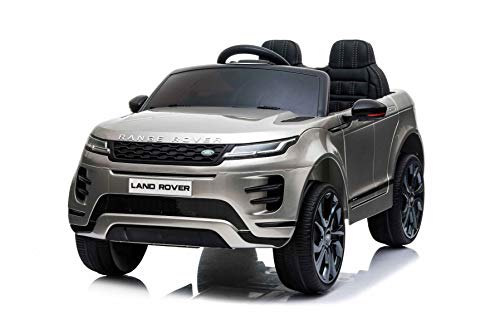 Eléctrico Ride-On Range Rover EVOQUE, pintado de gris, reproductor de MP3 con entrada USB, unidad 4x4, batería 12V10Ah, ruedas EVA, arranque con llave, control remoto Bluetooth 2.4 GHz, con licencia